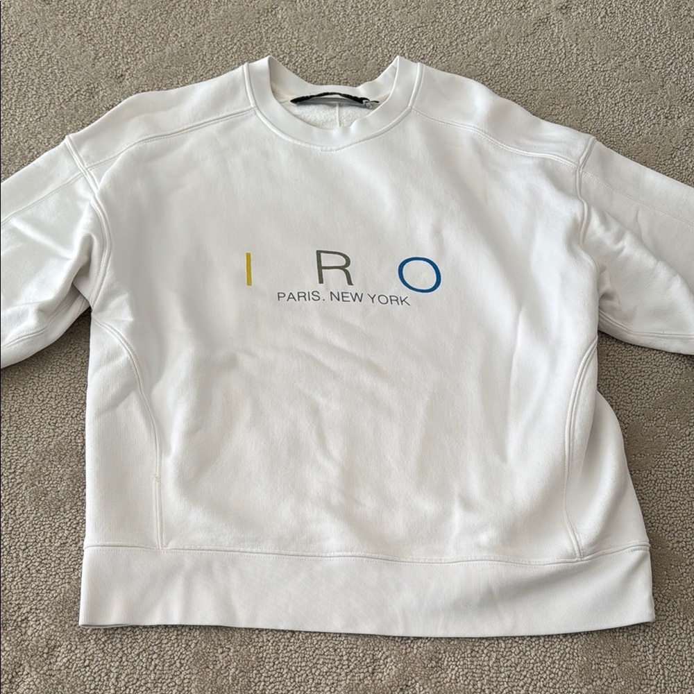 IRO White womens sweatshirt size xs